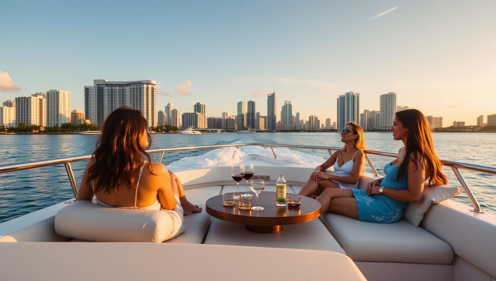 yacht charter in miami for Miami residents enjoying a luxury day on the water