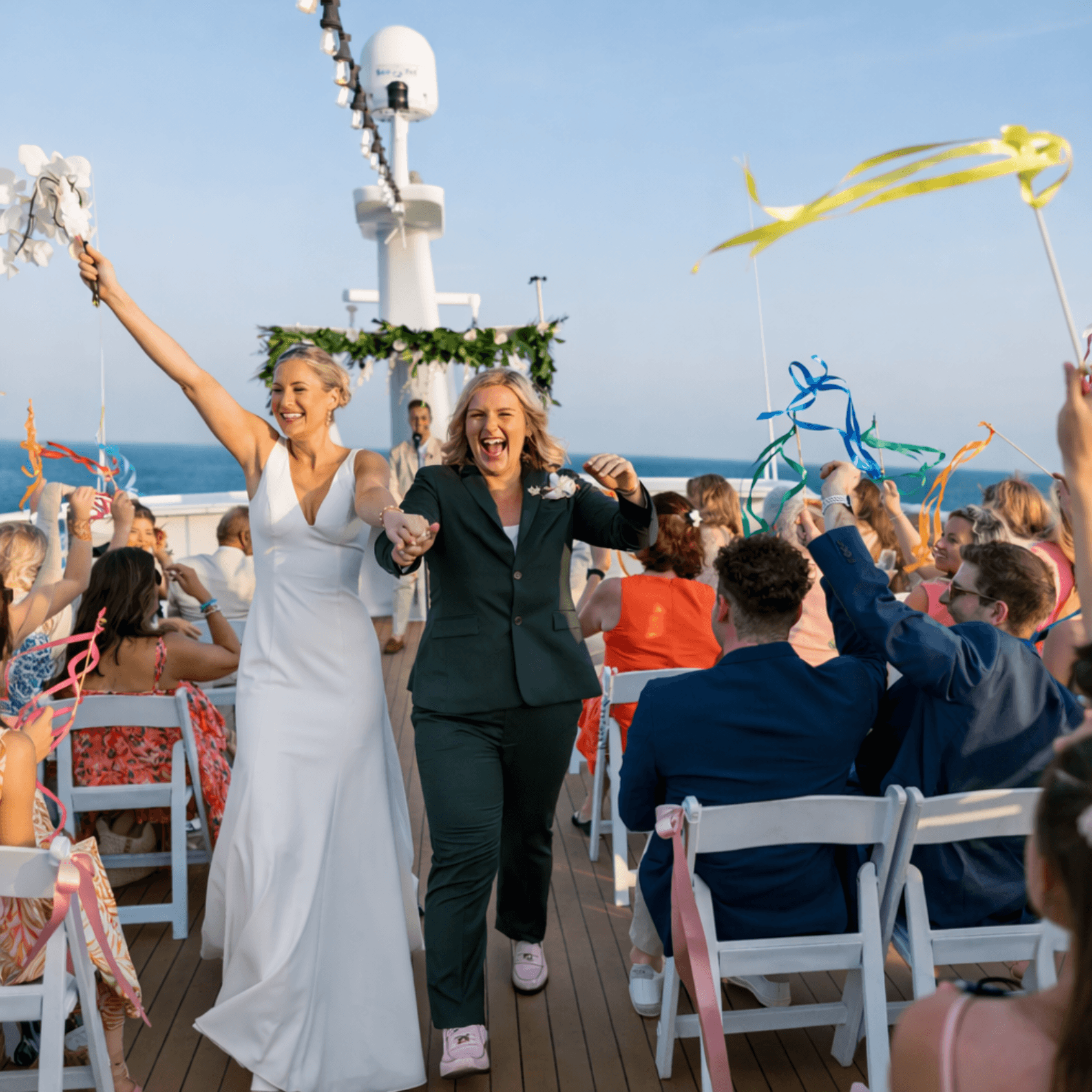 Wedding celebration on a yacht in Miami
