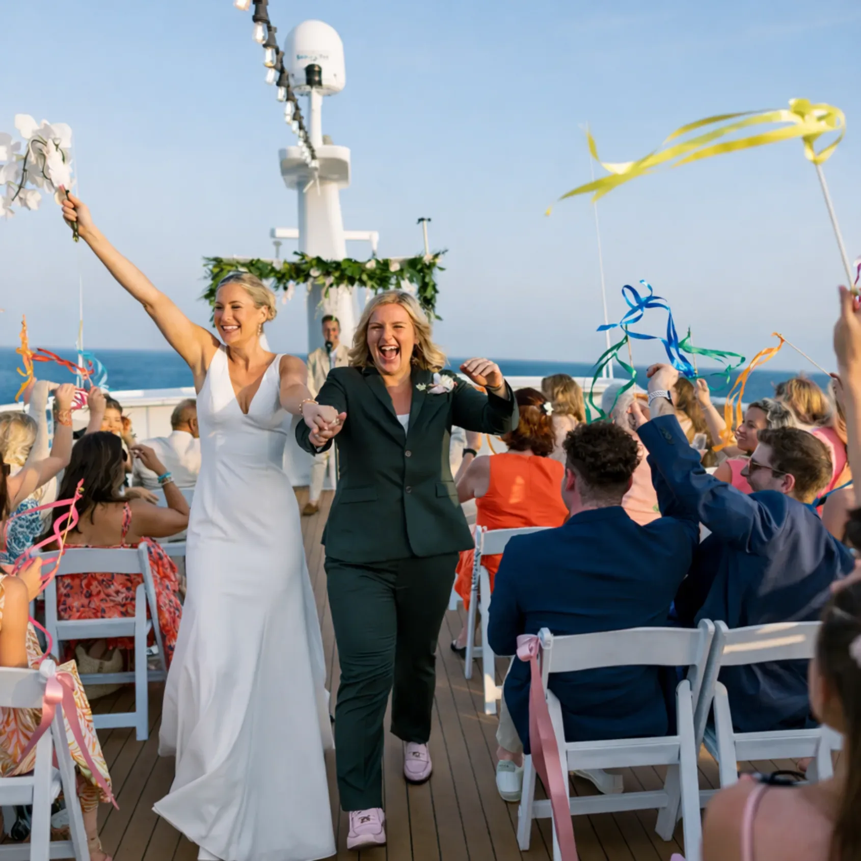 Wedding celebration on a yacht in Miami